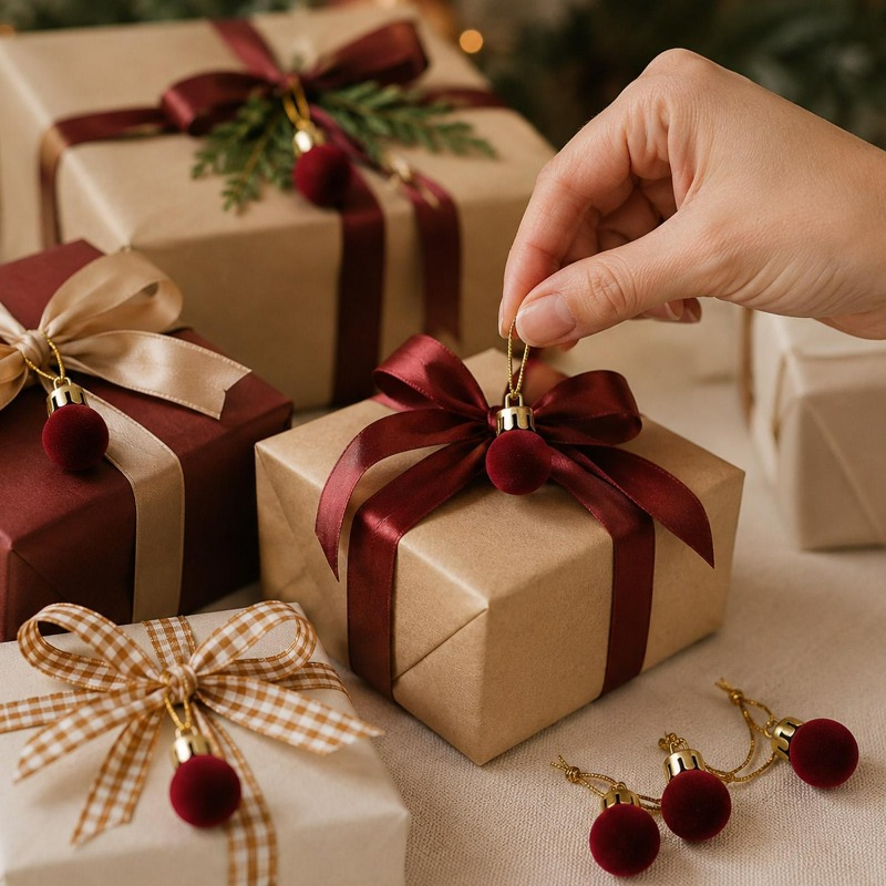 2cm Wine Red Velvet Christmas  - огляд і ціна Home Decor Indonesia