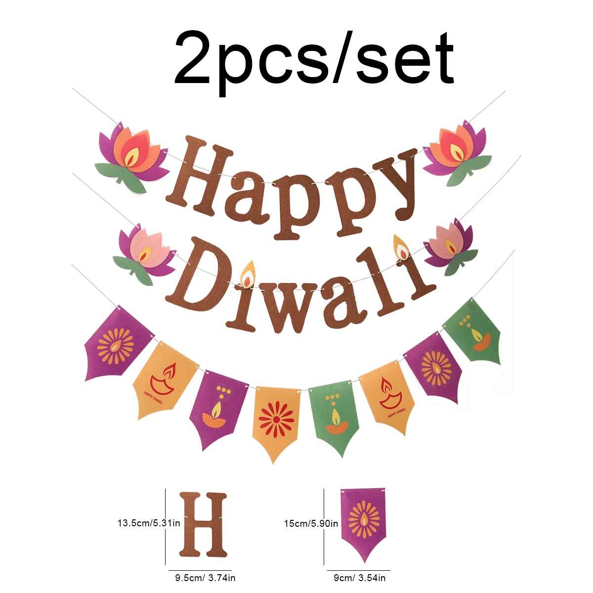 Happy Diwali Felt Letter Bunti - огляд і ціна Home Decor Indonesia