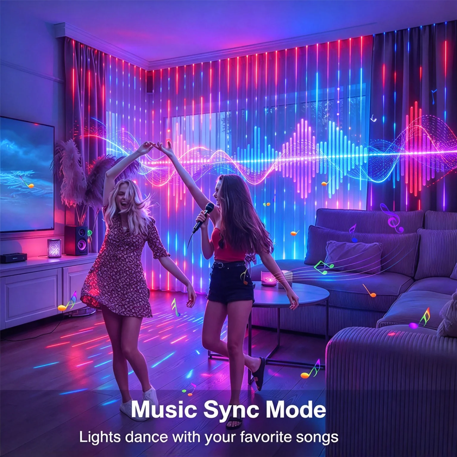 Smart LED Curtain String Light - огляд і ціна Home Decor Free App