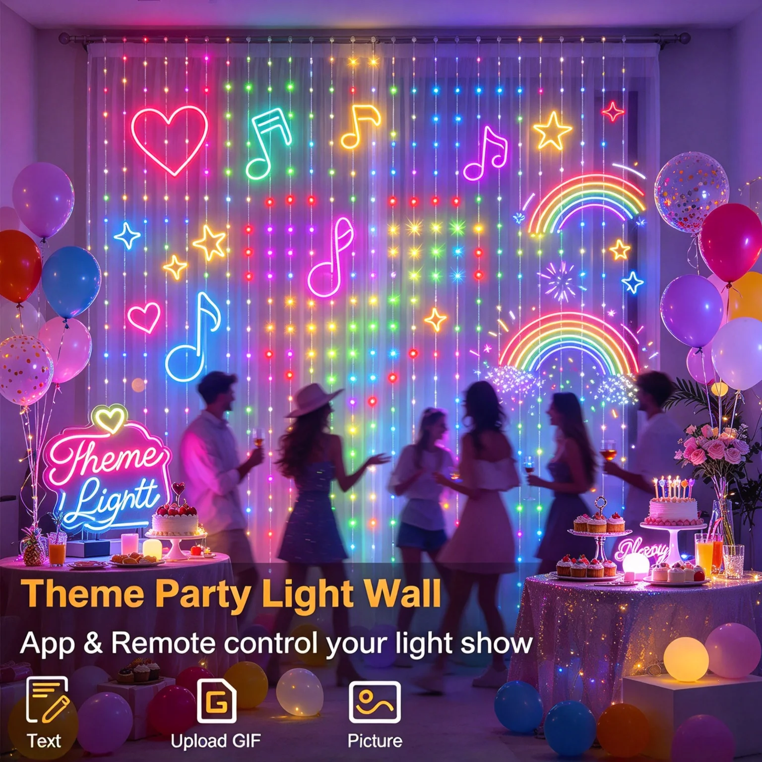 Smart LED Curtain String Light - огляд і ціна Home Decor Free App