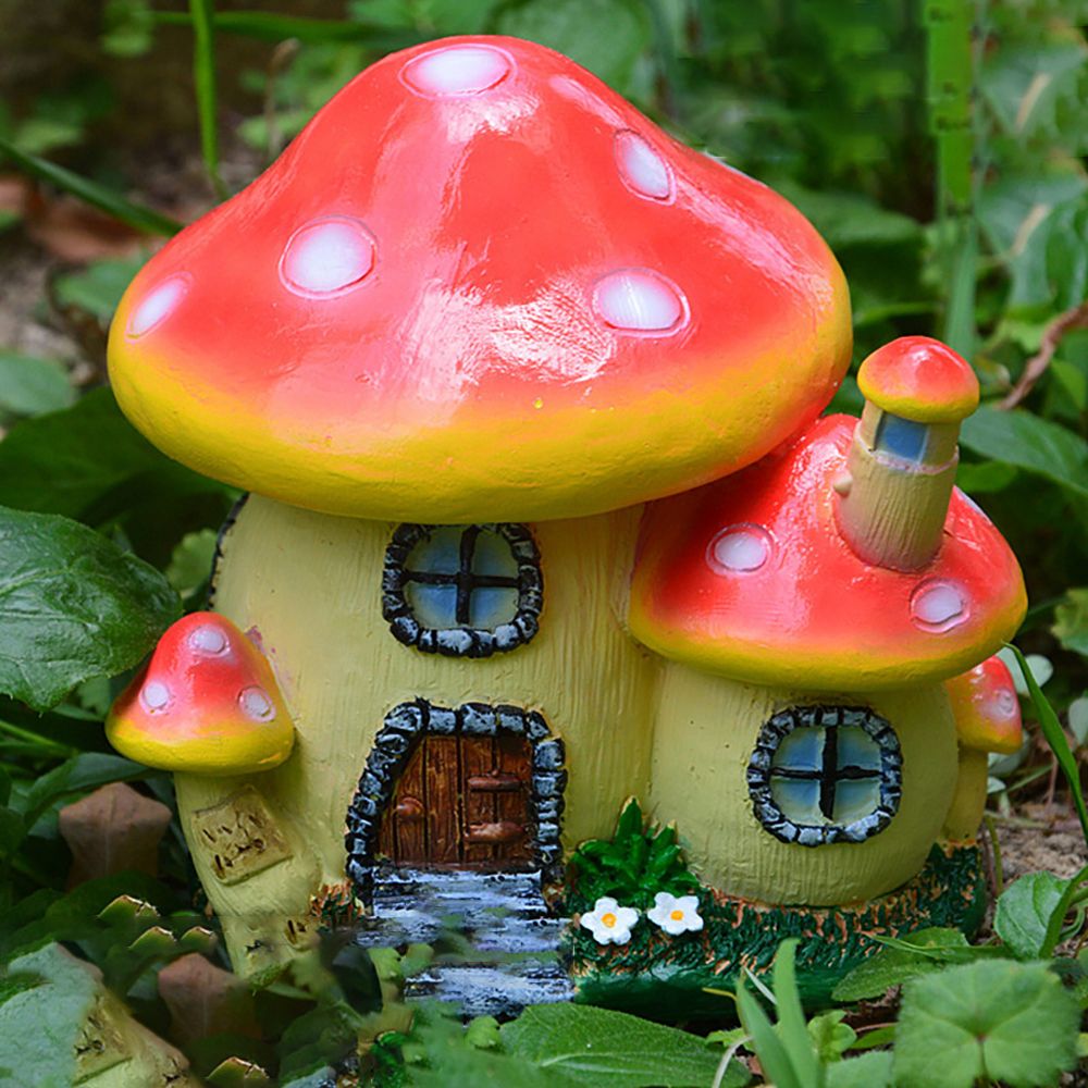 Miniature Mushroom House Resin - огляд і ціна Home Decor Za